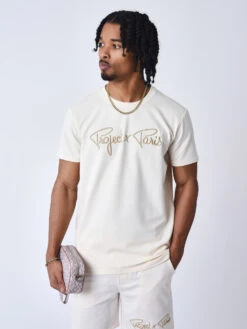 Tee Shirt Basic Broderie Essentials Project X Paris -Monsieur Chic Soldes Boutique 1910076 1 3