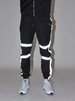 Pantalon De Jogging Bi-matière Réfléchissante -Monsieur Chic Soldes Boutique 1940046 4