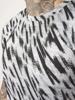 Tee-Shirt Motif Zébré Graphique -Monsieur Chic Soldes Boutique 2010125 2