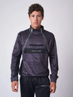 Sweat Style Coupe Vent Motif Monogramme -Monsieur Chic Soldes Boutique 2020085 2