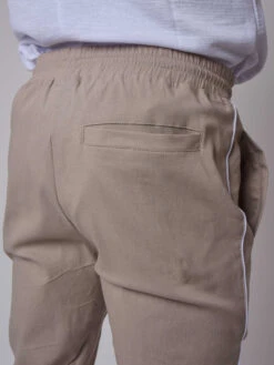 Pantalon Basic Cintré Pipping Contrasté Côtés