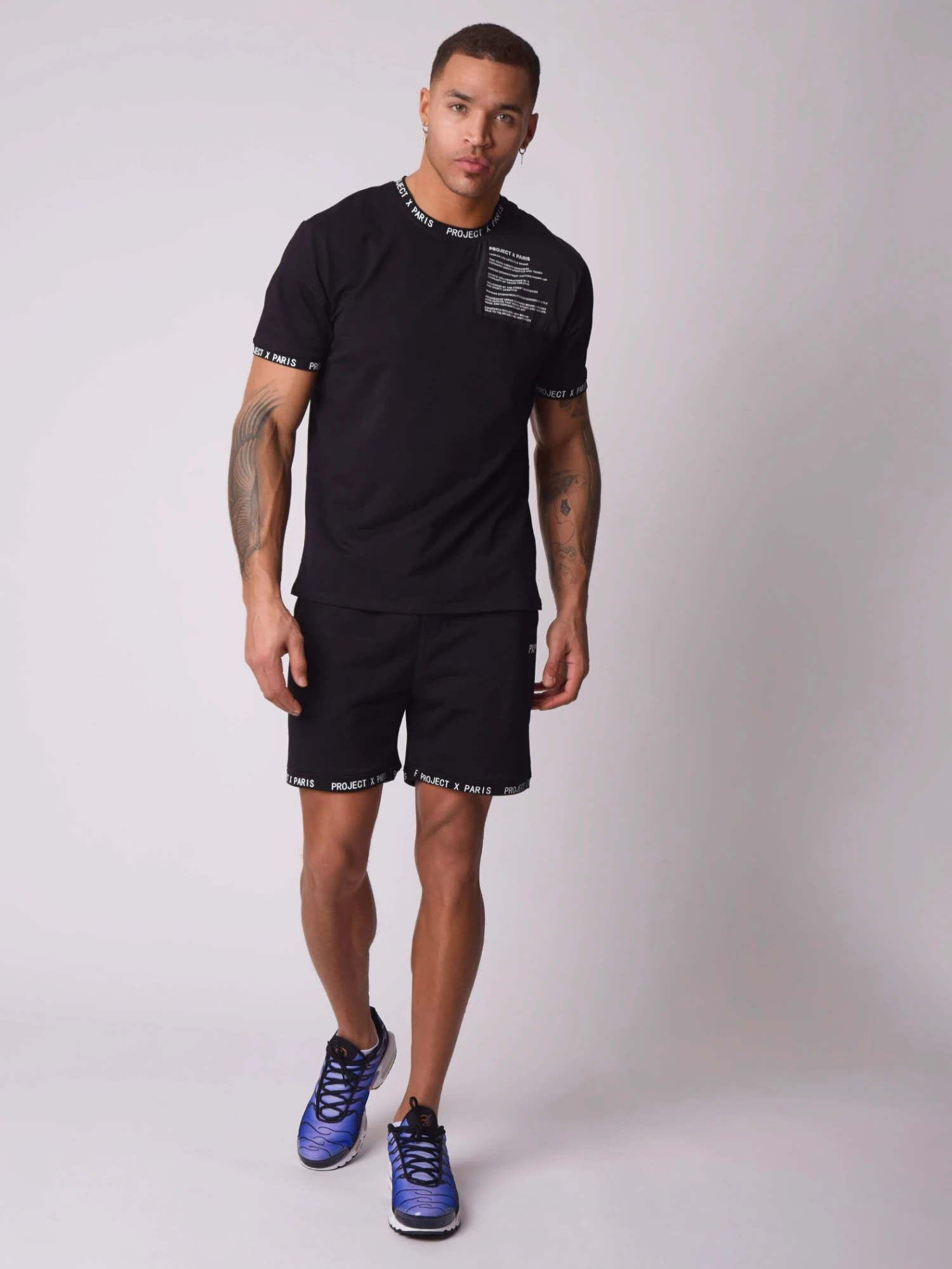 Tee-shirt Empiècement Ton Sur Ton Nylon 7 Tee-shirt Empiècement Ton Sur Ton Nylon – Image 5