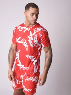 Tee-shirt Logo Typo Marquage Graffiti -Monsieur Chic Soldes Boutique 2110161 3