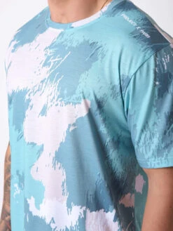 Tee-shirt Motif Effet Peinture Abstrait 11 Tee-shirt Motif Effet Peinture Abstrait -Monsieur Chic Soldes Boutique 2112221 4