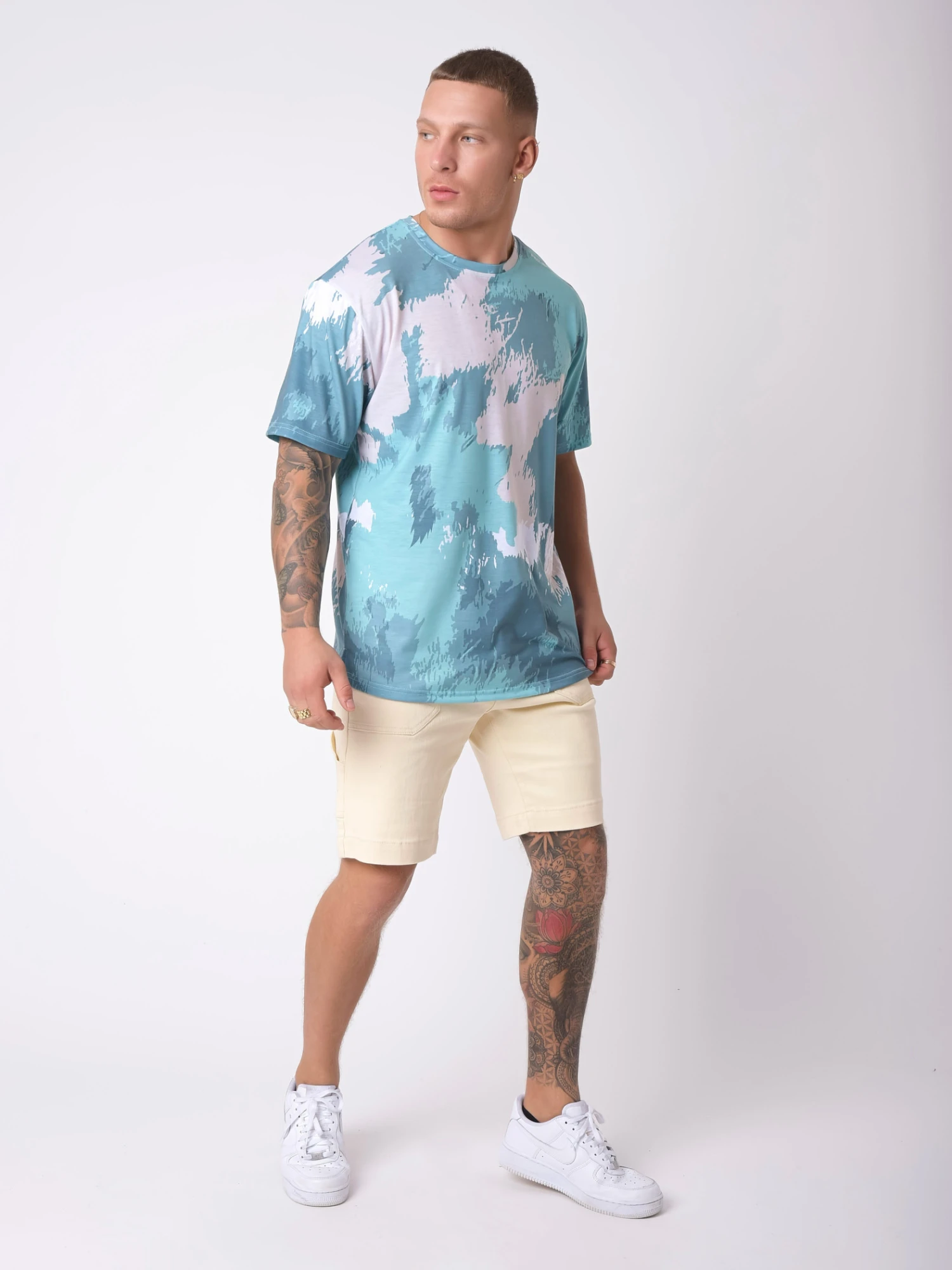 Tee-shirt Motif Effet Peinture Abstrait 3 Tee-shirt Motif Effet Peinture Abstrait