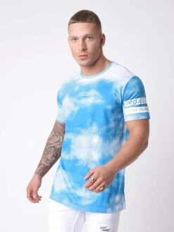 Tee-Shirt Impression Nuage Abstrait Pois -Monsieur Chic Soldes Boutique 2112224 2