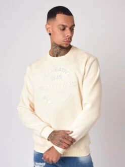 Sweat Avec Logo Relief Irisé 12 Sweat Avec Logo Relief Irisé -Monsieur Chic Soldes Boutique 2120105 4