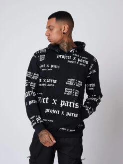 Sweat à Capuche Typo Logo Gothique