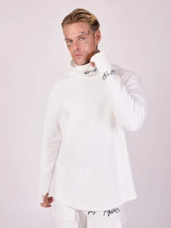 Pull Col Roulé Logo Broderie