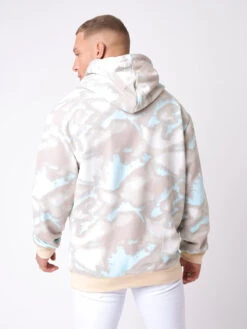 Sweat à Capuche Impression Abstrait Délavé -Monsieur Chic Soldes Boutique 2120222 1