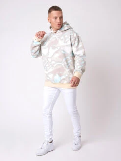 Sweat à Capuche Impression Abstrait Délavé -Monsieur Chic Soldes Boutique 2120222 4