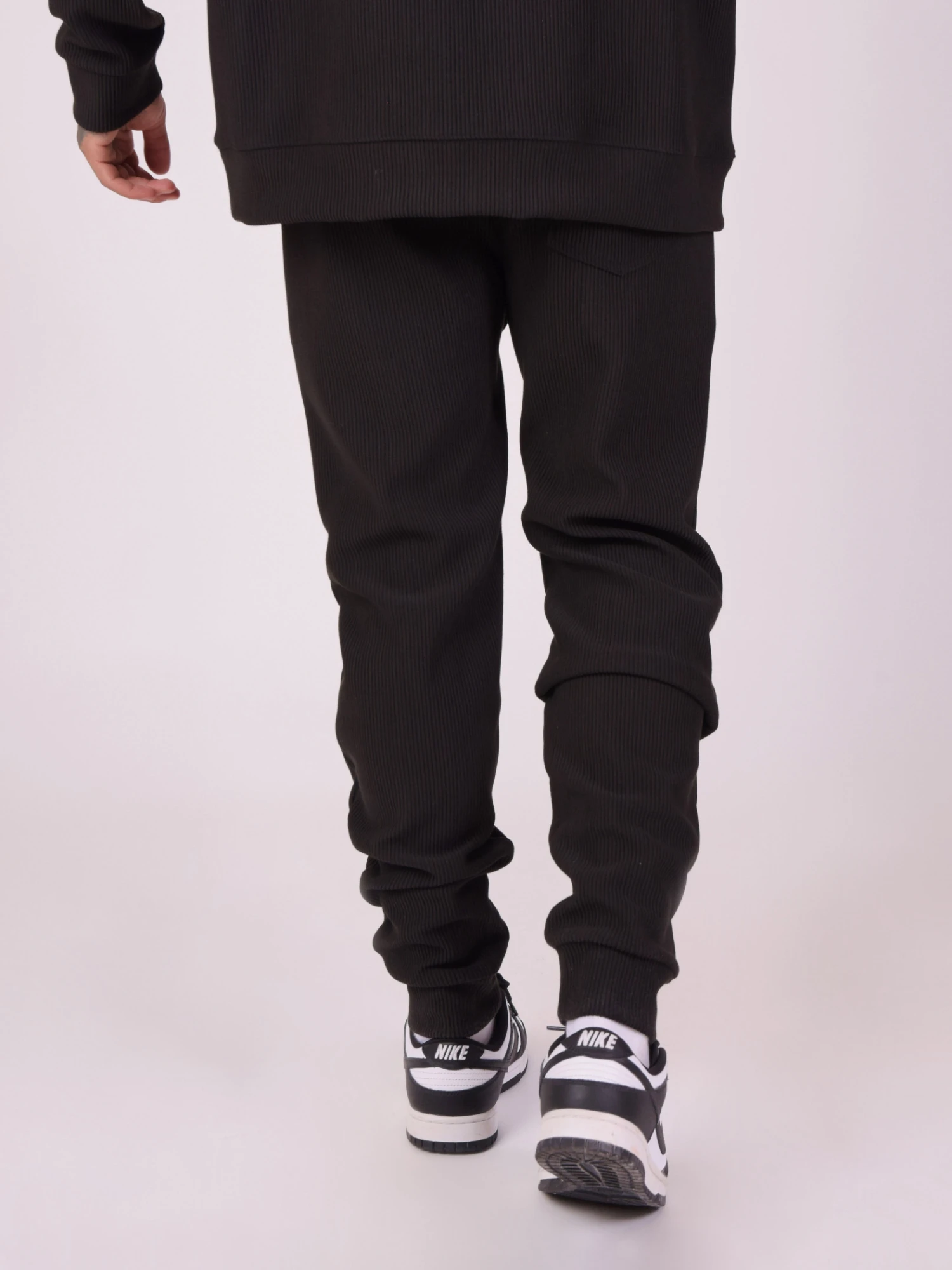 Bas De Jogging Cotelé Simple Broderie 5 Bas De Jogging Cotelé Simple Broderie – Image 3