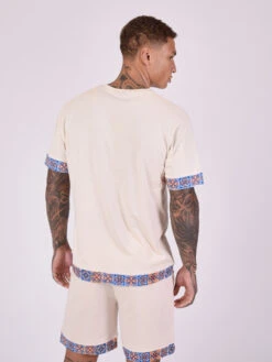 Tee-shirt Manches Courtes Avec Motifs "azulejos" -Monsieur Chic Soldes Boutique 2210188 4