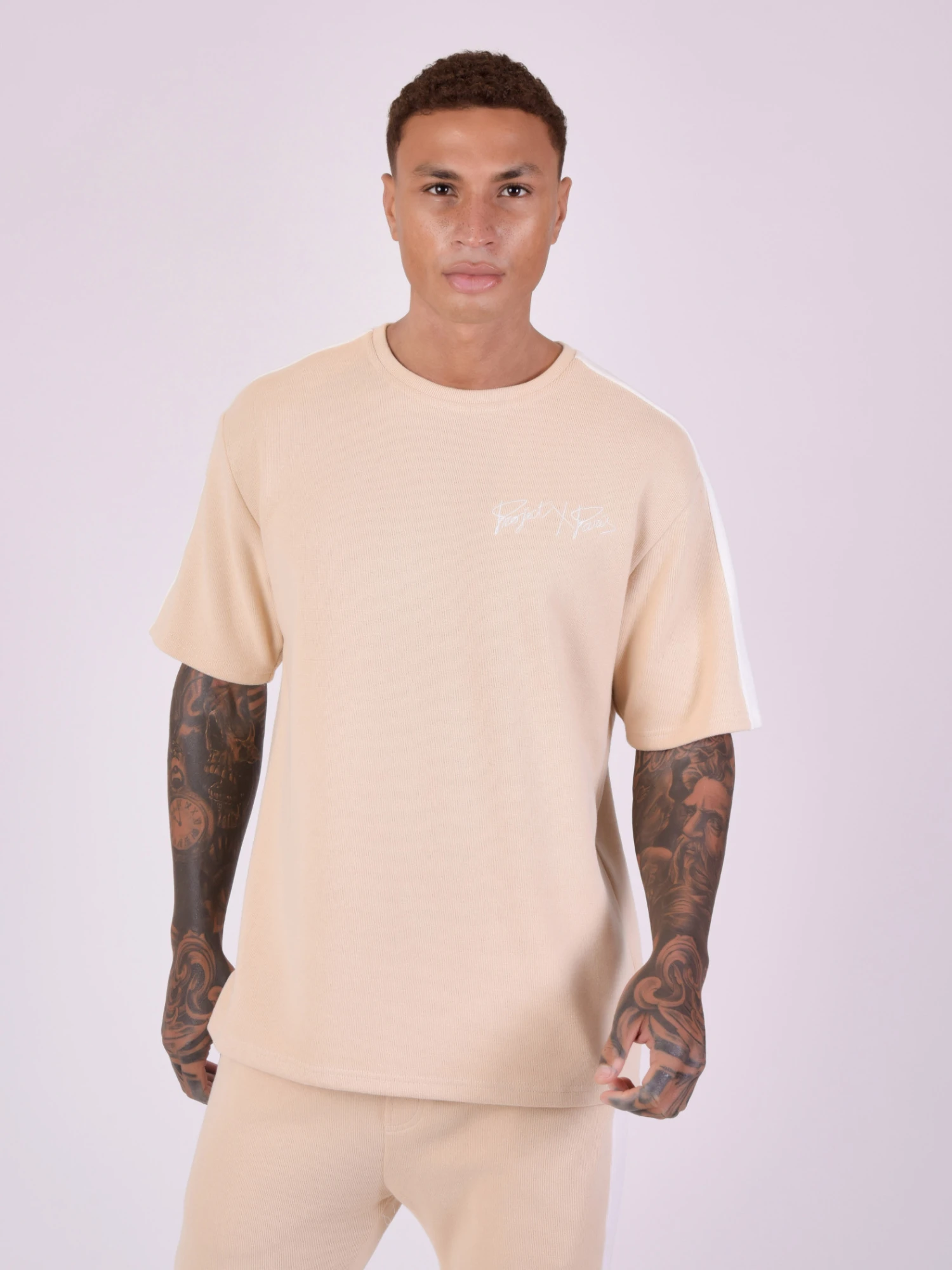 Tee-shirt Bicolore Style Maille 4 Tee-shirt Bicolore Style Maille – Image 2