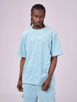 Tee-shirt En Velour Gaufré -Monsieur Chic Soldes Boutique 2210208 1