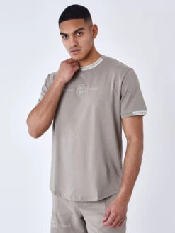 Tee-shirt Uni Avec Bande Logo -Monsieur Chic Soldes Boutique 2210218 1
