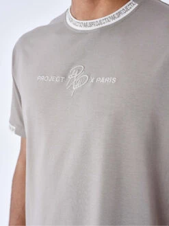 Tee-shirt Uni Avec Bande Logo -Monsieur Chic Soldes Boutique 2210218 5