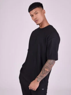 Tee-shirt Oversize En Matière Texturé -Monsieur Chic Soldes Boutique 2210306 7
