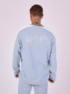 Sweat Col Rond En Maille Avec Bande Sur Le Côté