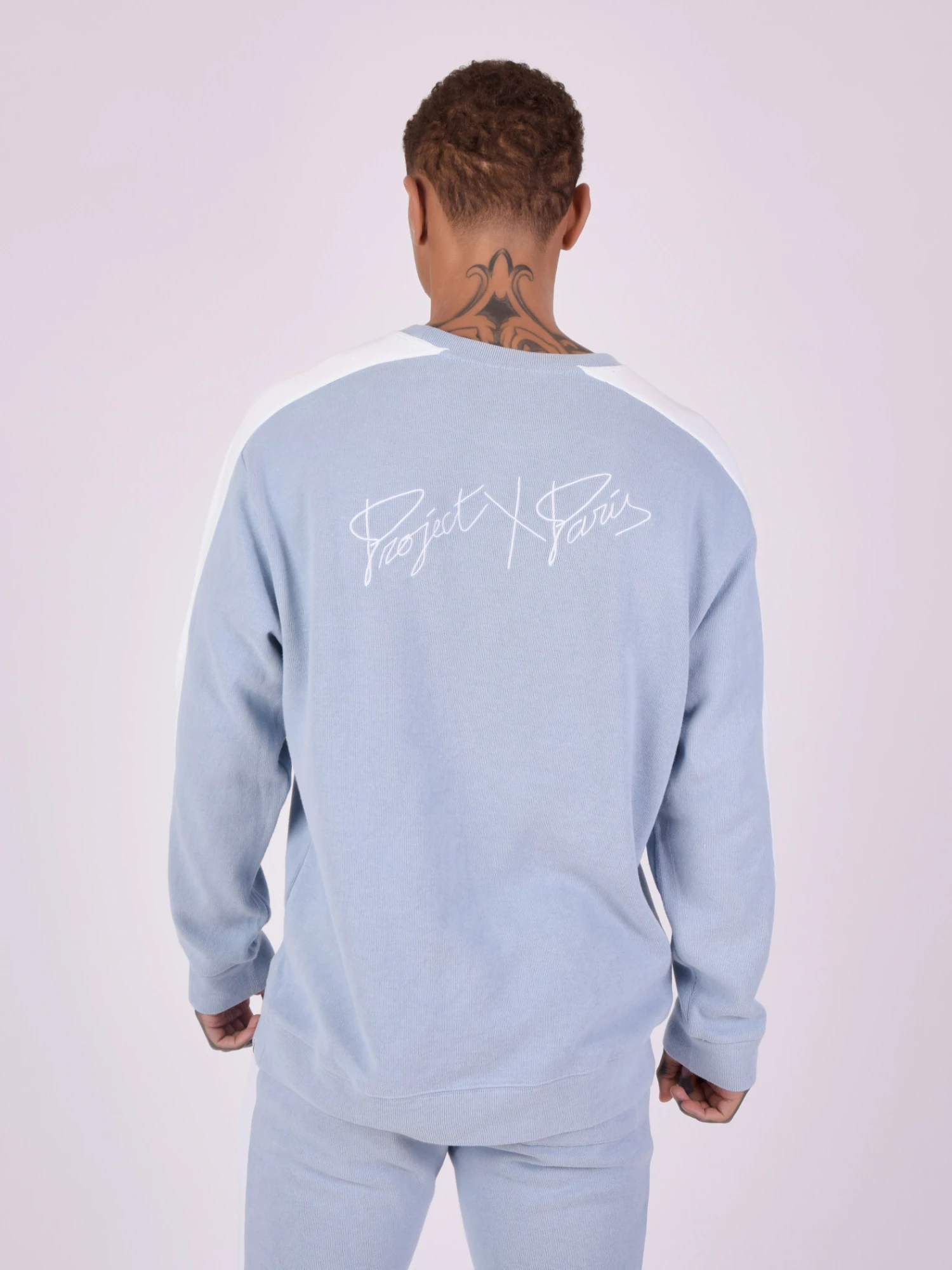 Sweat Col Rond En Maille Avec Bande Sur Le Côté 3 Sweat Col Rond En Maille Avec Bande Sur Le Côté