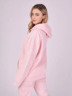 Sweat à Capuche Soft Avec Broderie Logo All Over -Monsieur Chic Soldes Boutique 2220138 3