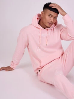 Sweat à Capuche Soft Avec Broderie Logo All Over -Monsieur Chic Soldes Boutique 2220138 5
