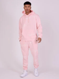 Sweat à Capuche Soft Avec Broderie Logo All Over -Monsieur Chic Soldes Boutique 2220138 6