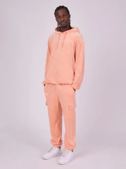 Sweat à Capuche En Velour Gaufré -Monsieur Chic Soldes Boutique 2220145 4