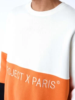 Sweat Col Rond Color Block En Maille