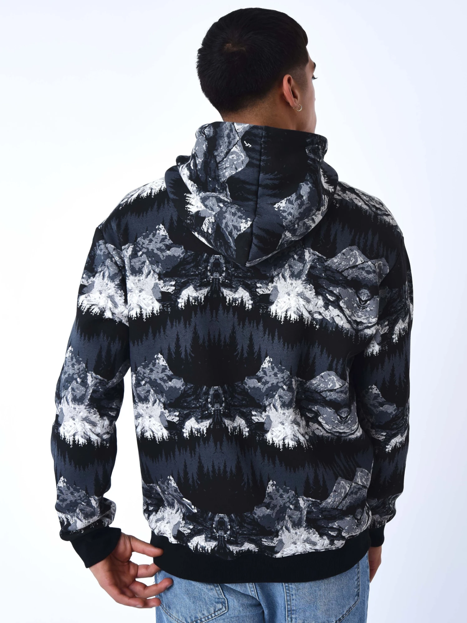 Sweat à Capuche Oversize A Motif Paysage 7 Sweat à Capuche Oversize A Motif Paysage – Image 5