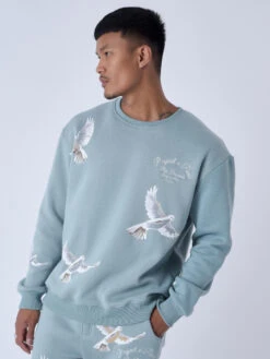 Sweatshirt Loose à Motif Colombes 13 Sweatshirt Loose à Motif Colombes -Monsieur Chic Soldes Boutique 2220174 5