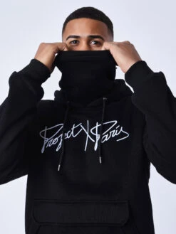 Sweat Col Roulé à Capuche En Maille