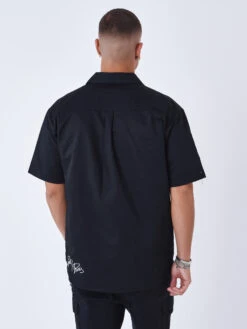 Chemise Manches Courtes Uni à Poches -Monsieur Chic Soldes Boutique 2310016 4