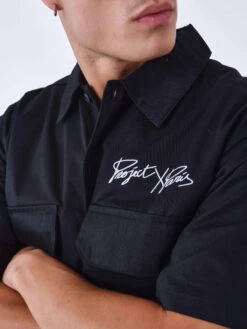 Chemise Manches Courtes Uni à Poches -Monsieur Chic Soldes Boutique 2310016 5