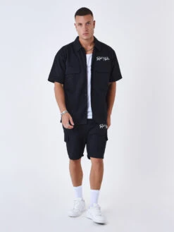 Chemise Manches Courtes Uni à Poches -Monsieur Chic Soldes Boutique 2310016 6