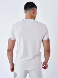 Tee-shirt Avec Bande Contrastée Logotée -Monsieur Chic Soldes Boutique 2310035 5