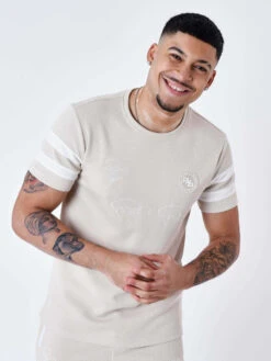 Tee-shirt Bande Cousu -Monsieur Chic Soldes Boutique 2310037 3