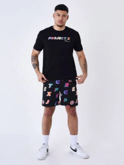 Tee Shirt Oversize Logo Broderie Multicolores