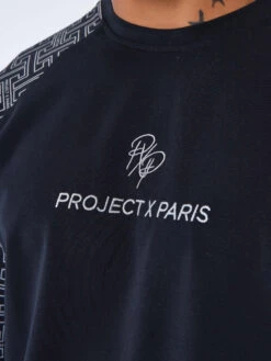 Tee Shirt à Manches All Over Labyrinthe -Monsieur Chic Soldes Boutique 2310063 7