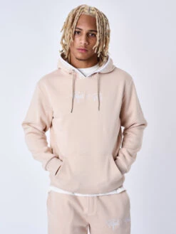 Sweat à Capuche Bord Tricoter Logoté -Monsieur Chic Soldes Boutique 2322006 2