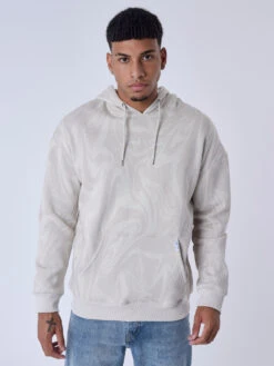 Sweat à Capuche Motif Liquid Marble -Monsieur Chic Soldes Boutique 2322008 4