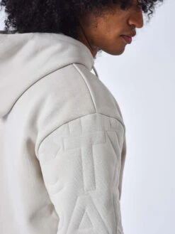 Sweat à Capuche Matelasser Lettrage -Monsieur Chic Soldes Boutique 2322036 5