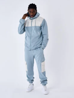 Pantalon De Jogging Bi-matière A Poches -Monsieur Chic Soldes Boutique 2344110 1