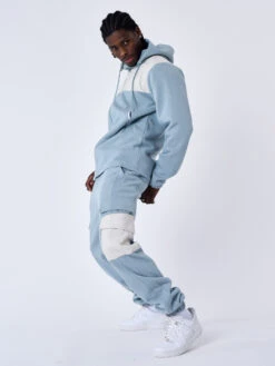 Pantalon De Jogging Bi-matière A Poches -Monsieur Chic Soldes Boutique 2344110 2