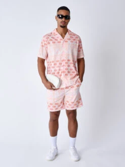 Chemise Manches Courts Imprimé Streamer