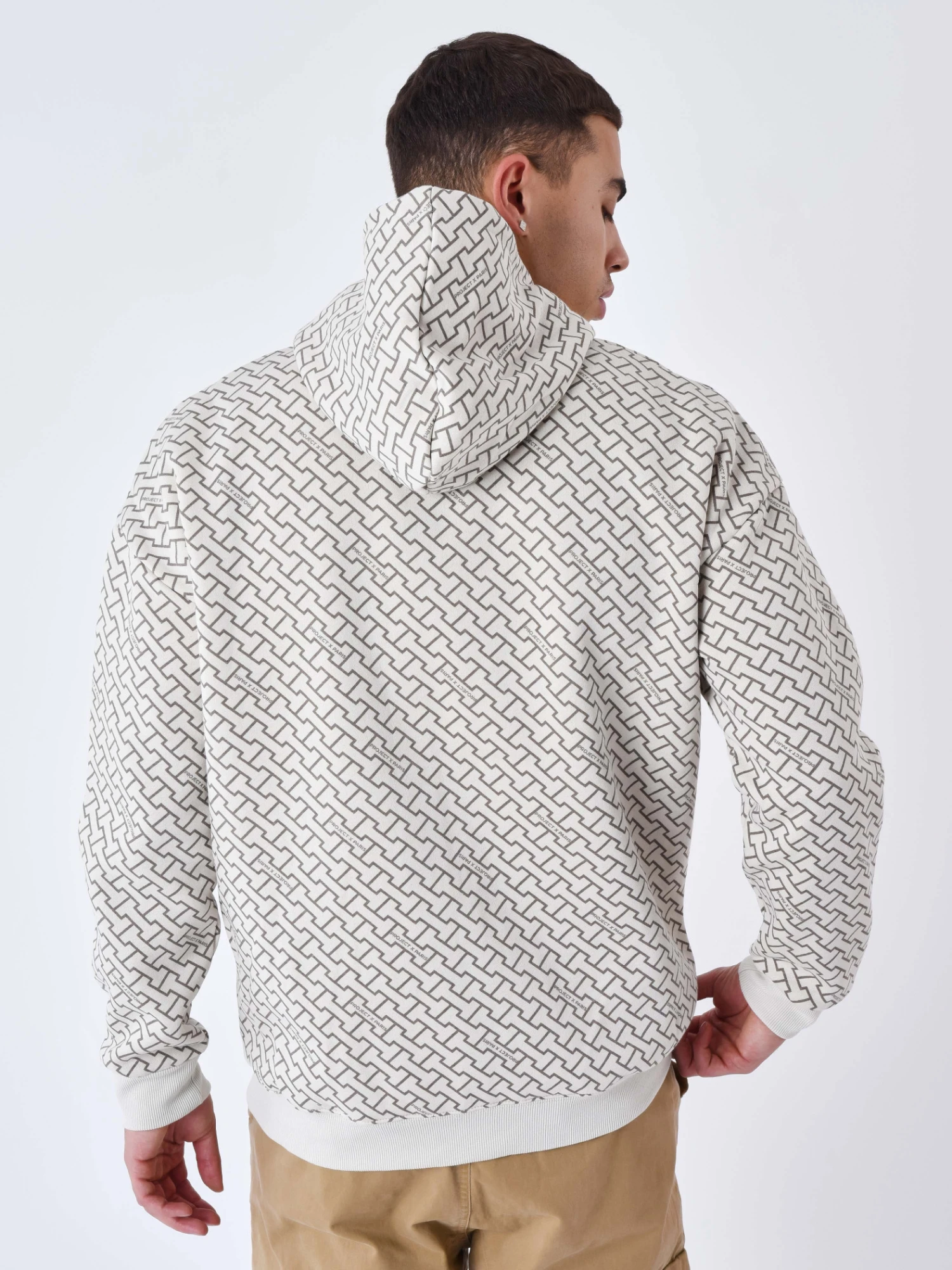 Sweat à Capuche Zippé Imprimé Monogramme 4 Sweat à Capuche Zippé Imprimé Monogramme – Image 2