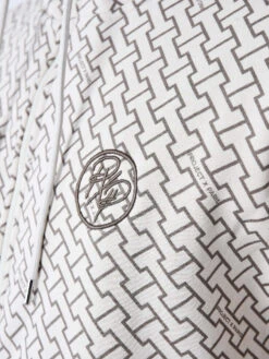 Sweat à Capuche Zippé Imprimé Monogramme