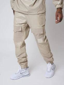 Bas De Jogging Simili Cuir Empiècement Matelassé -Monsieur Chic Soldes Boutique bas de jogging simili cuir empiecement matelasse 2040081 5