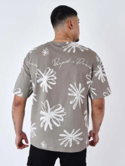 Tee-shirt All Over Esquisse Fleurie -Monsieur Chic Soldes Boutique fl01 4