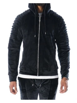 Monsieur Chic Soldes Boutique 23 Monsieur Chic Soldes Boutique -Monsieur Chic Soldes Boutique hoodie zippe en velours 88162218 1